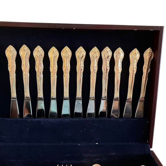 International Silver San Marcos Gold Electroplate Flatware Partial Set SEE DESC - Picture 3 of 11
